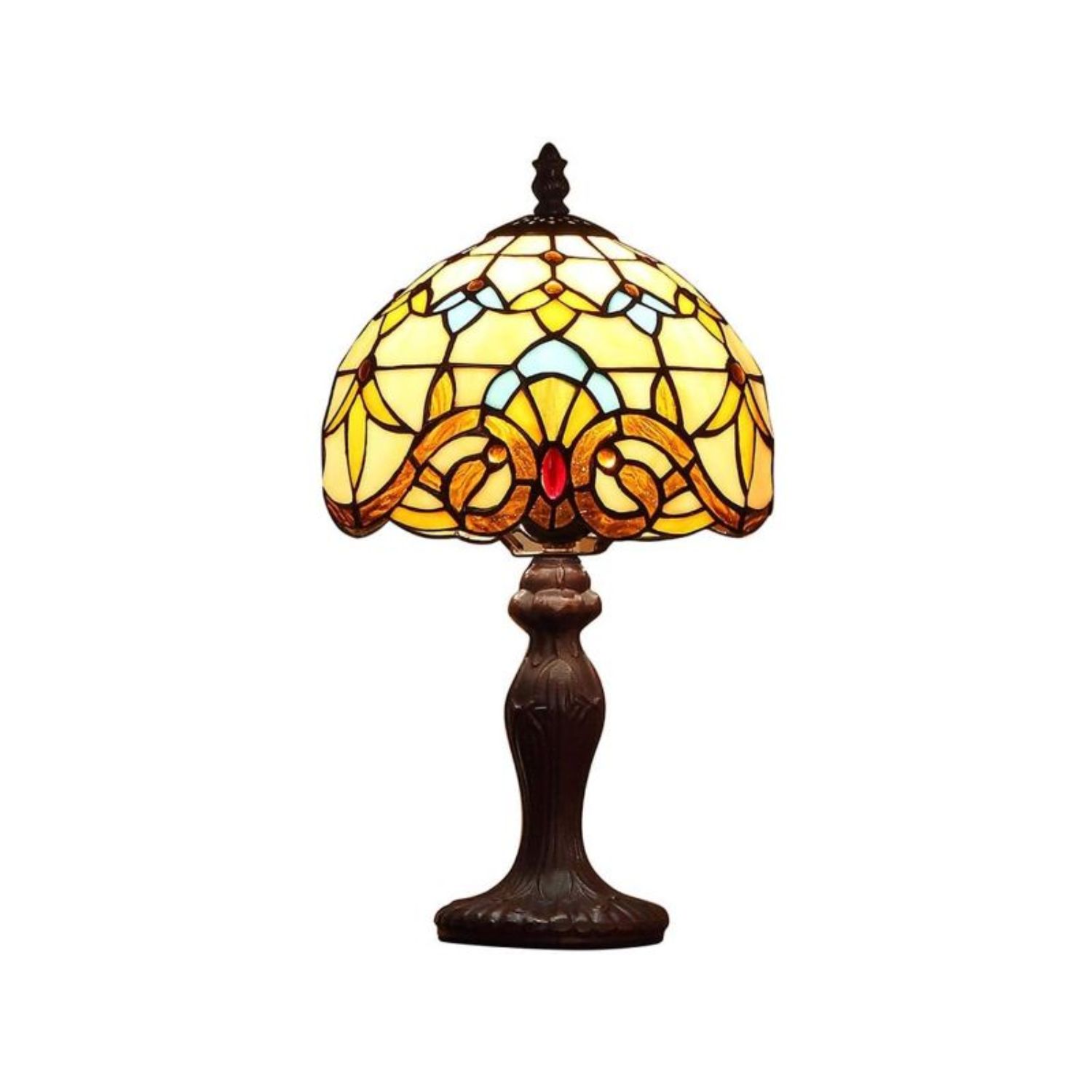 lampara tiffany de mesa diseÃ±o barroco